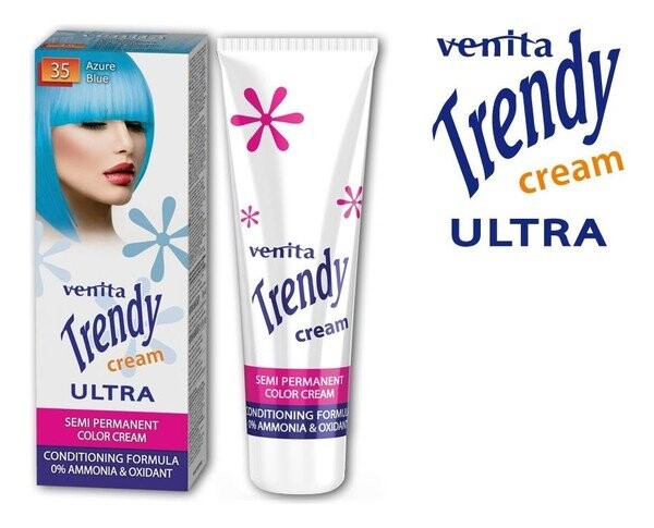

Venita, Trendy Cream Ultra, крем-краска для волос 35 Azure Blue, 75 мл