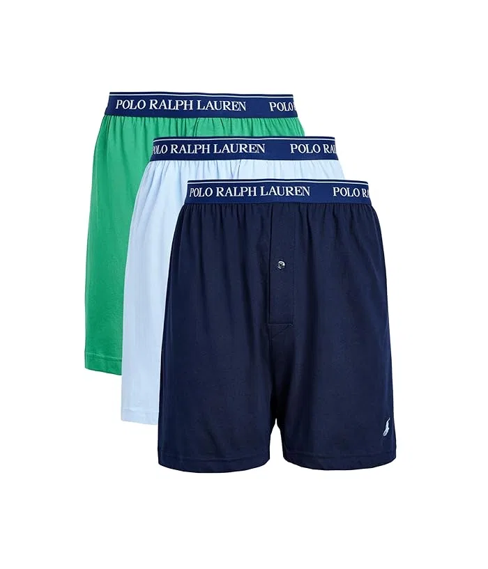 Трусы Classic Fit Knit Polo Ralph Lauren, Cruise Navy/Raft Green/Office Blue