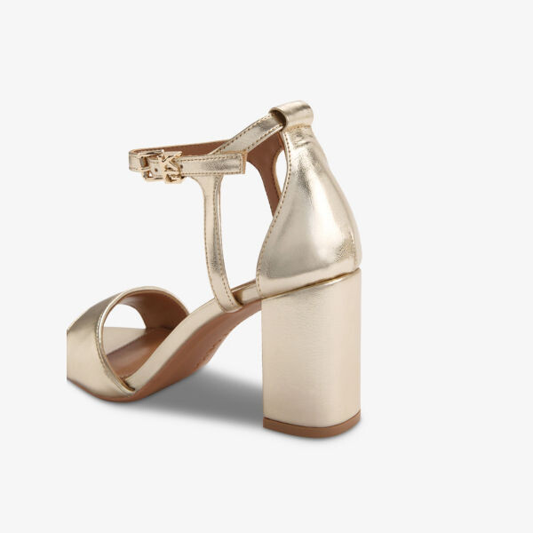 Босоножки на каблуке Faryn из искусственной кожи Kg Kurt Geiger, золотой — фото 4
