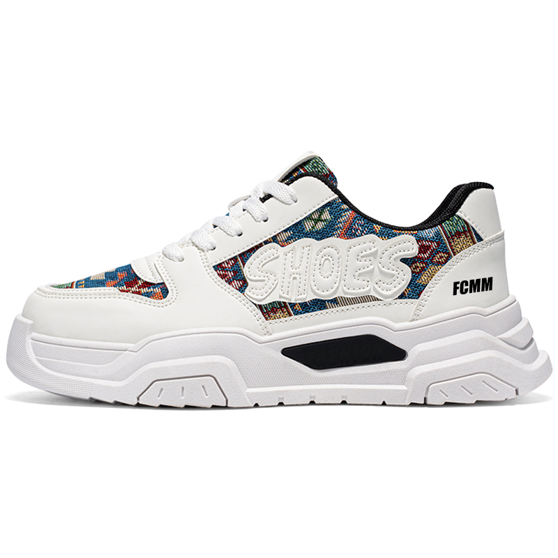 

FCMM Скользоустойчивые износостойкие легкие низкие повседневные туфли для мужчин с эффектом увеличения роста бело-голубые, цвет White Blue