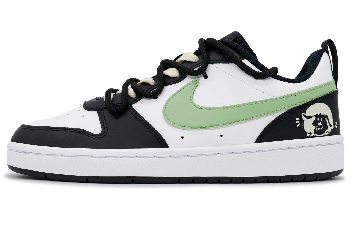 

Кроссовки Nike Court Borough Skateboarding Shoes Women's Low-top Black/green, цвет Pet Time