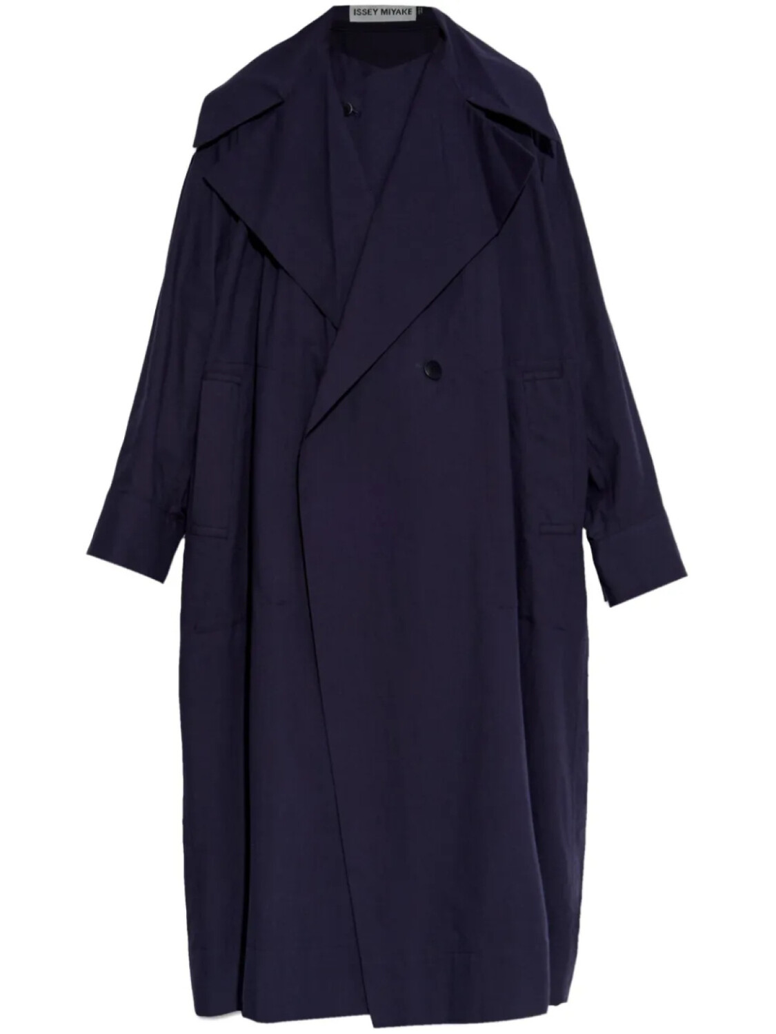 

Хлопковый тренч Issey Miyake, синий