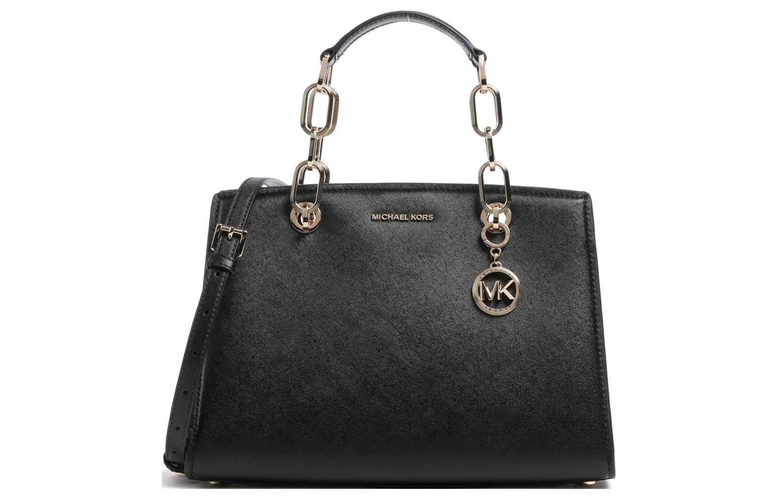 

Сумка через плечо Cynthia Grain Cow Leather, кросс-боди, женская сумка черный MICHAEL KORS, Set (Bag+Dust Bag)