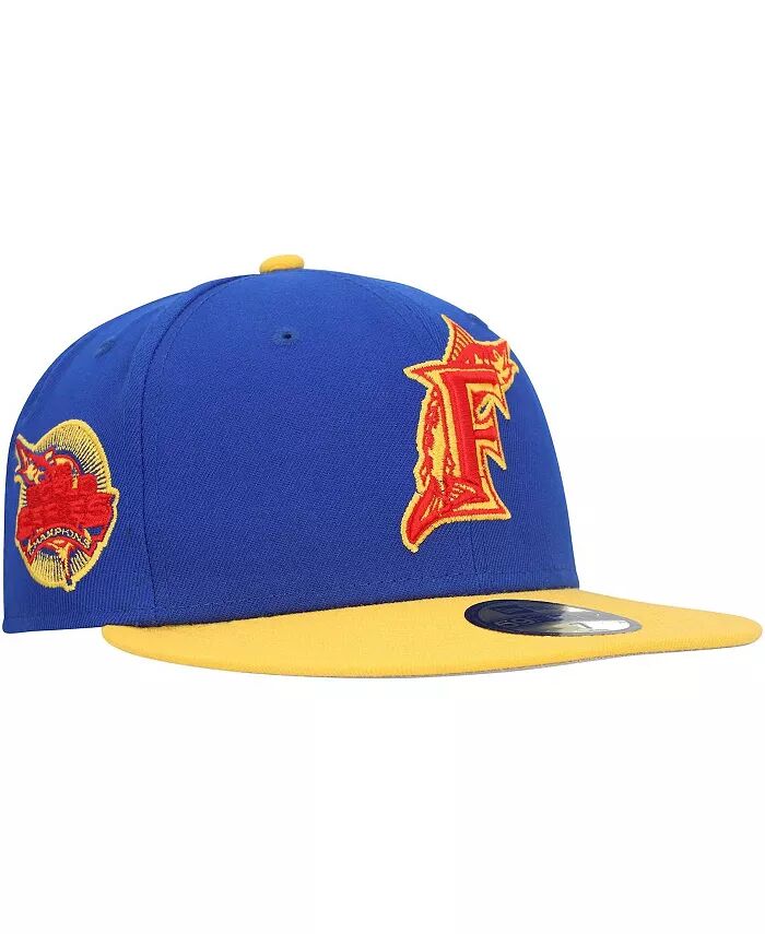 

Мужская королевская, желтая, состаренная шляпа Florida Marlins Cooperstown Collection Empire 59FIFTY New Era, синий