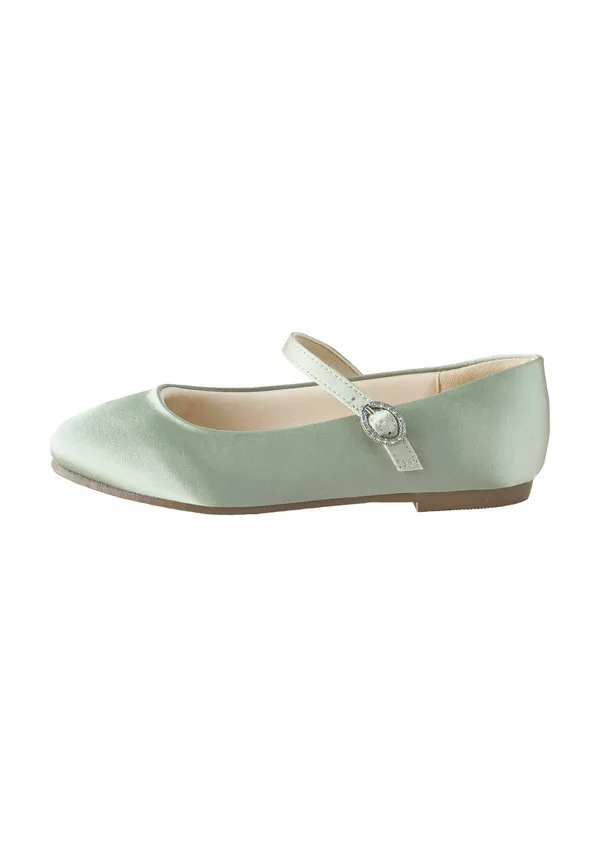 Балетки с ремешком на щиколотке Next, Sage Green Stain Resistant Satin