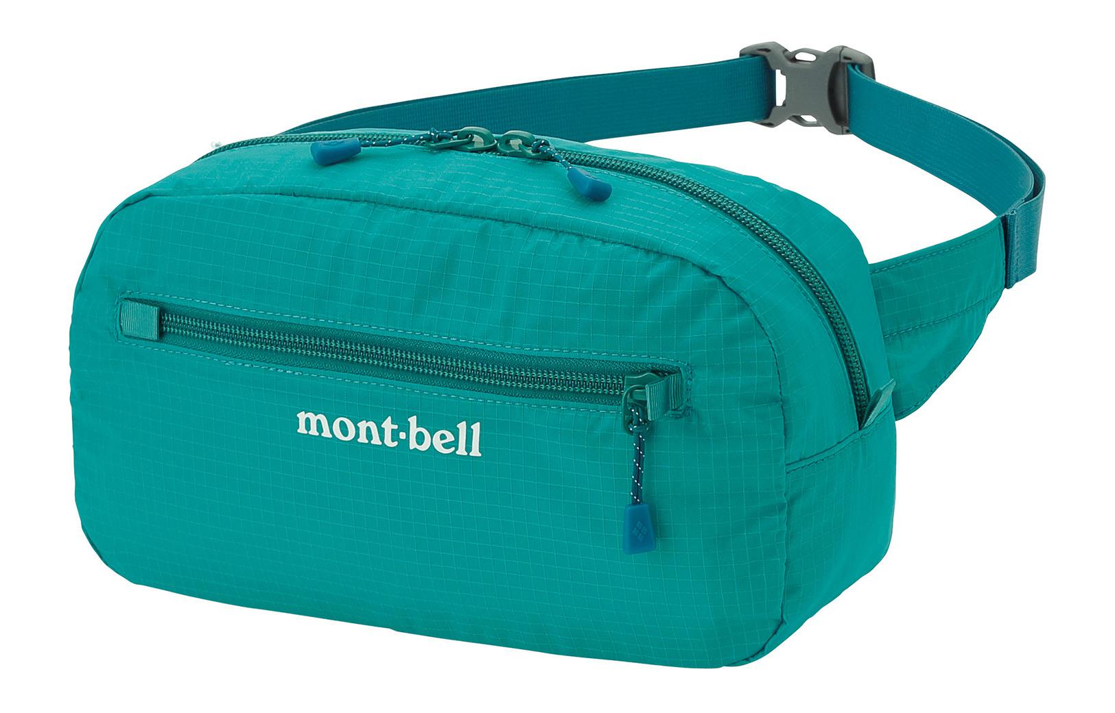 

MONTBELL Нейлоновый поясной рюкзак средний унисекс бирюзово-голубой, Turquoise Blue