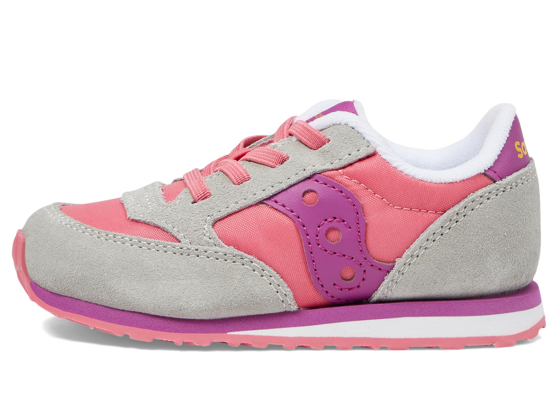 Кроссовки Saucony Kids Originals Jazz Junior, Grey/Purple/Coral — фото 4