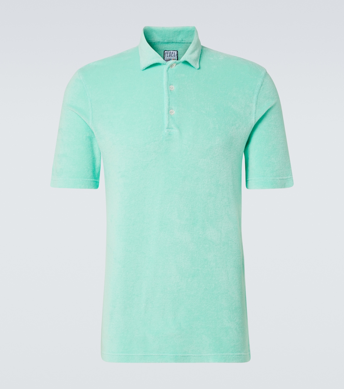 

Хлопковая поло из махровой ткани Fedeli, Light Green