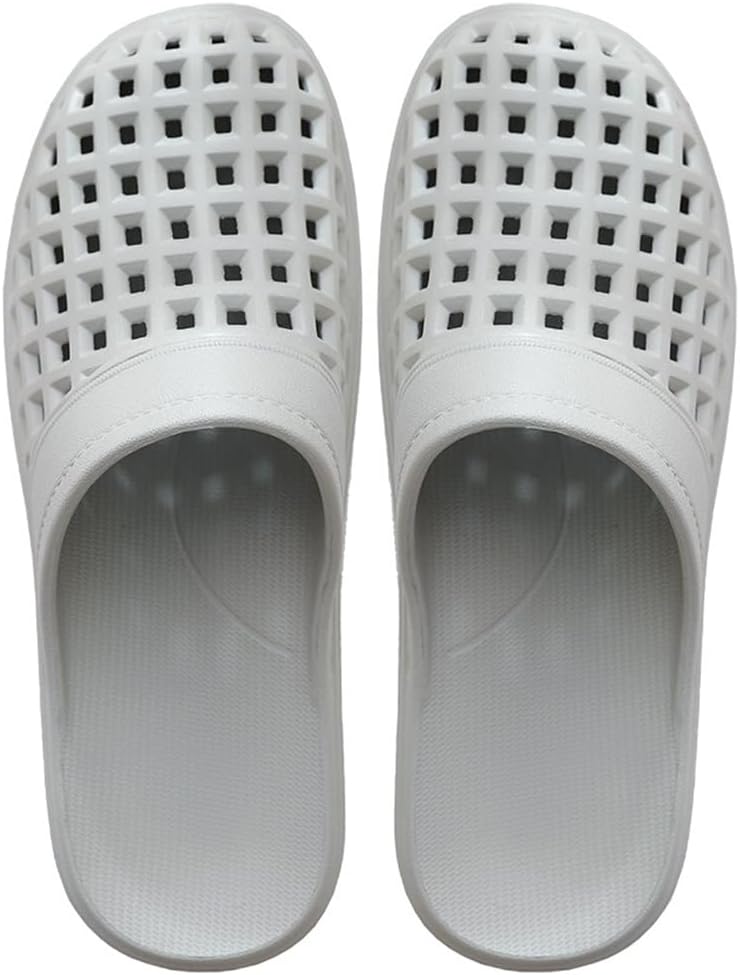 

Душевые шлепанцы с отверстиями для женщин и мужчин, пляжные сандалии, домашние тапочки, легкие слайд-сандалии, удобная нескользящая обувь для лета Hzxsny, светло-серый