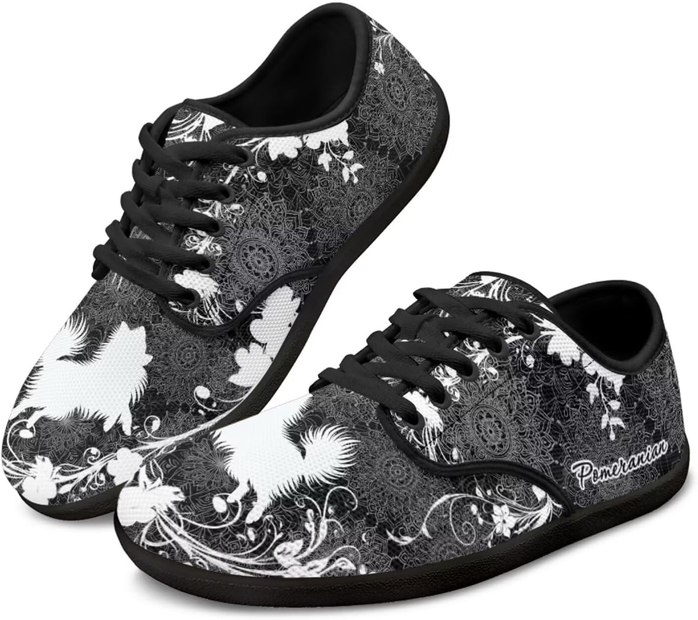 

Женские минималистичные кроссовки для ходьбы с широким носком, легкие, без застежек, теннисные кроссовки для женщин и мужчин Pointodoor, u200Cpomeranian Boho Mandala Print