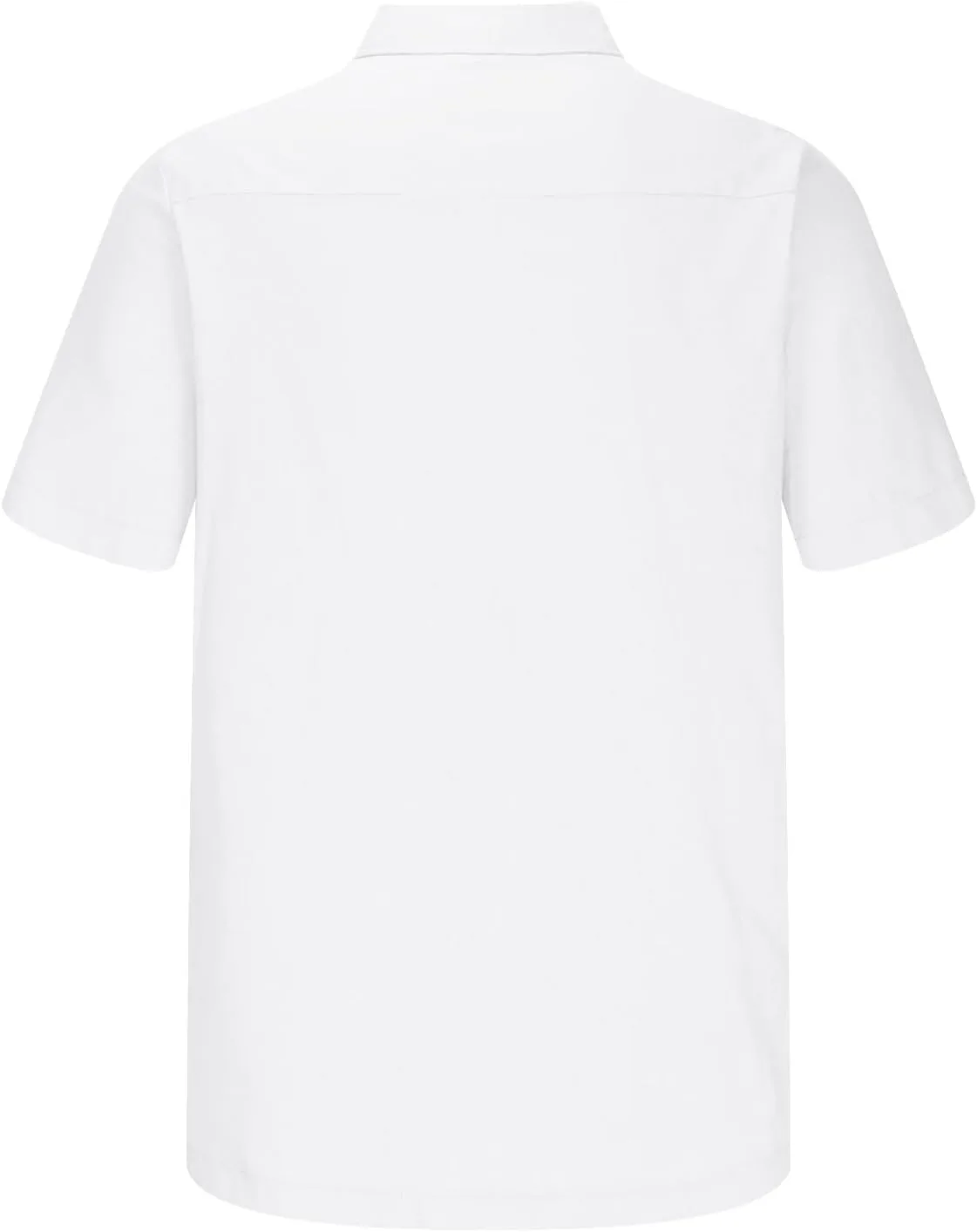 Мужская рубашка с коротким рукавом, летняя, casual, slim fit, однотонная — фото 2