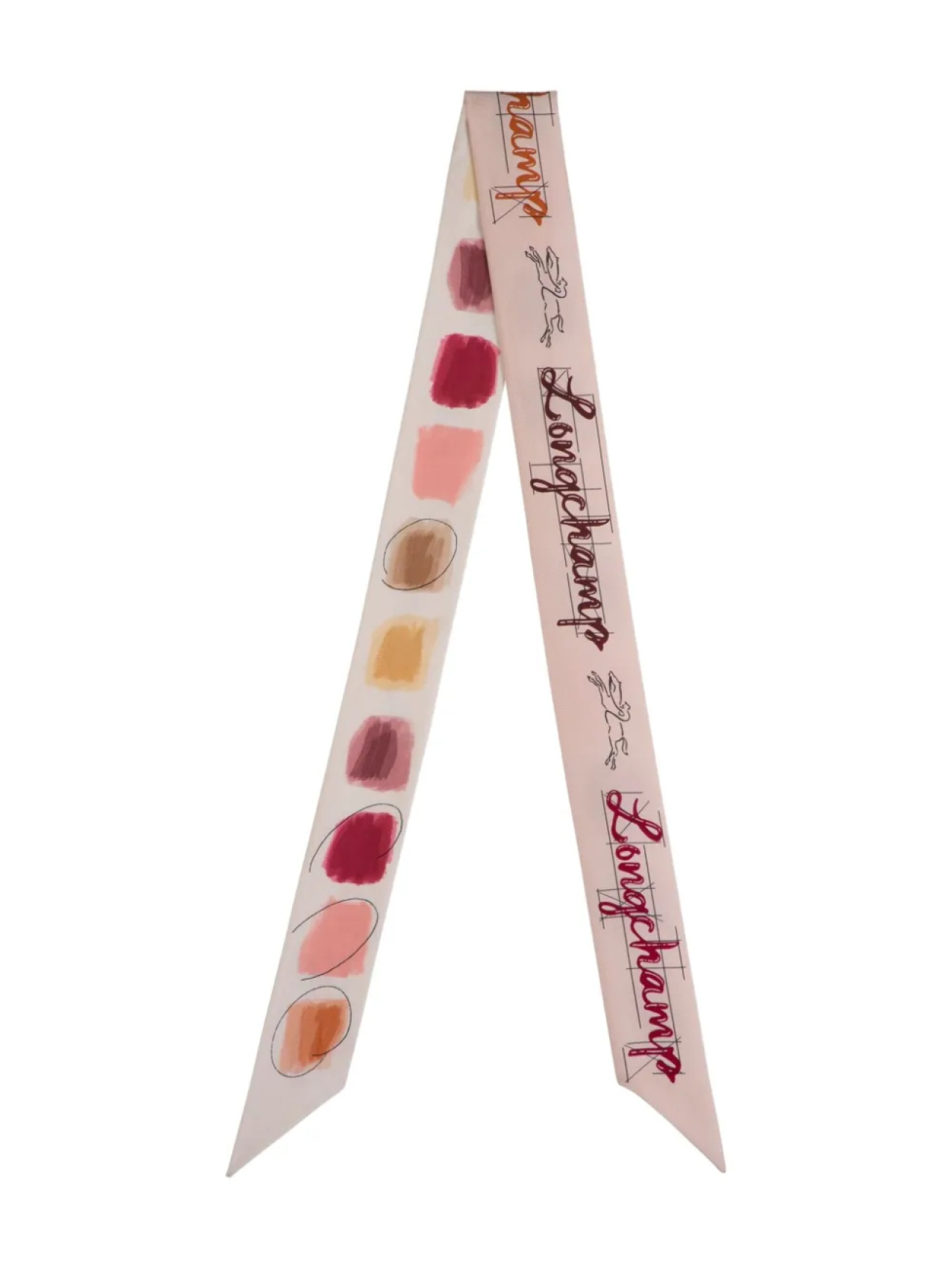 

Шелковый шарф с принтом La Palette Longchamp, розовый