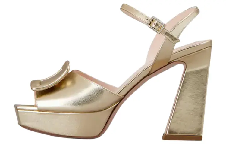 Стильная сандалия женская золотая Roger Vivier