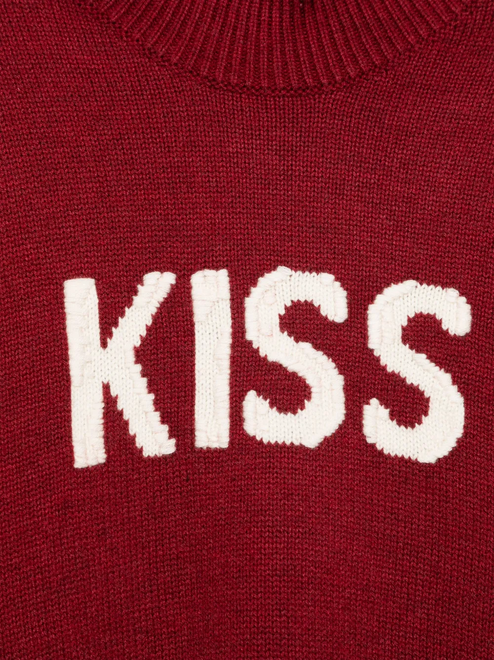 Свитер вязки интарсия Zadig & Voltaire Kids, красный — фото 3
