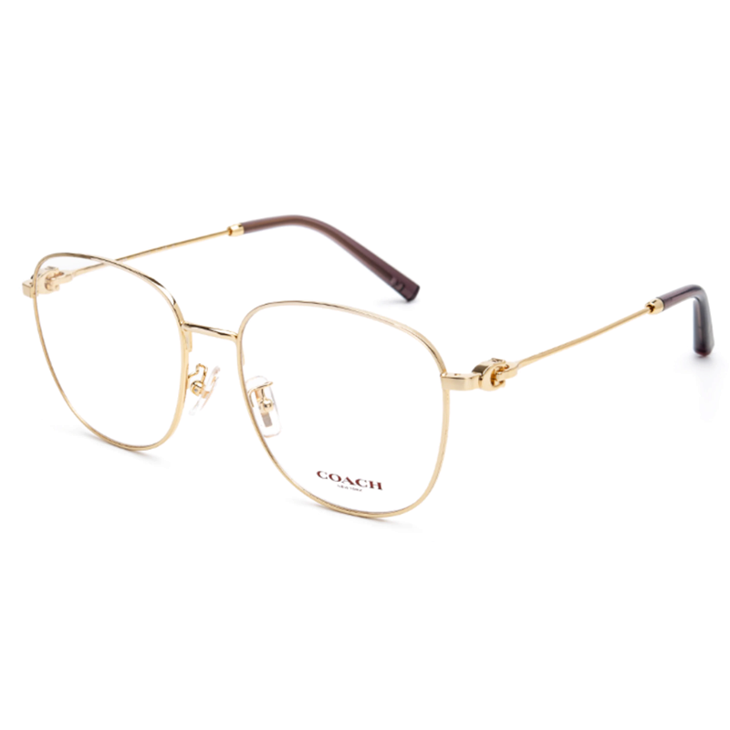 

Металлическая оправа для очков нестандартной формы женская золотая COACH