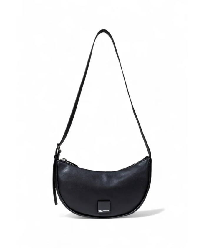 

Мягкая сумка в форме полумесяца с логотипом Box Karl Lagerfeld, черный