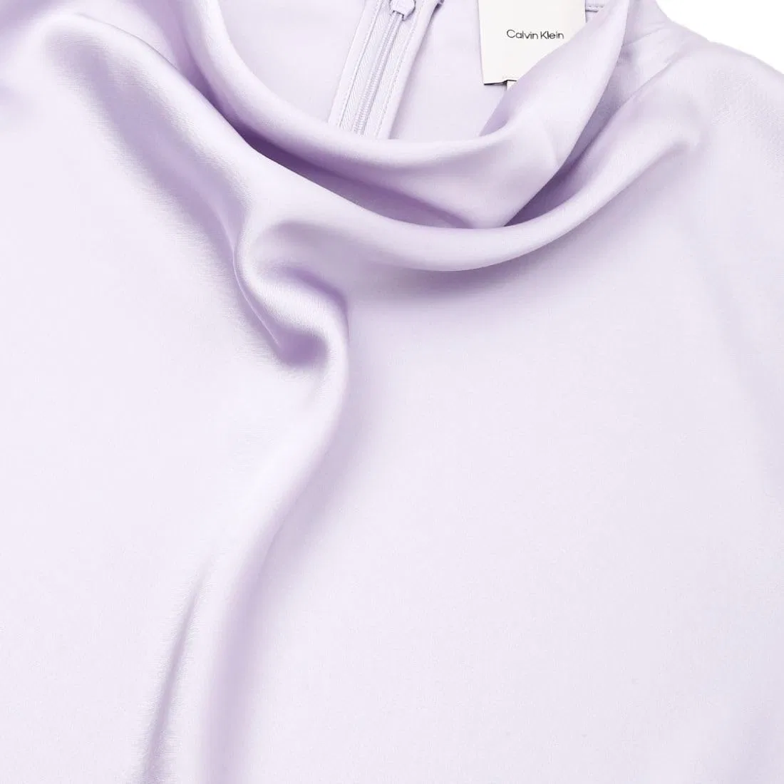 Блуза сатиновая с капюшоном, Calvin Klein, цвет орхидеи — фото 3