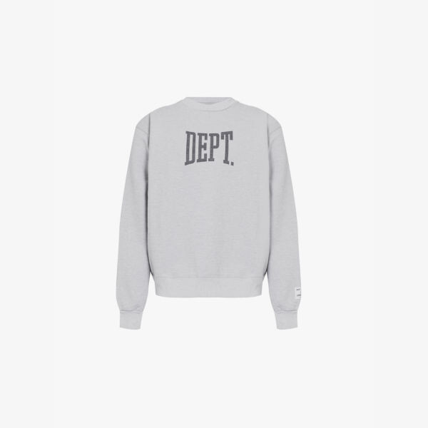 

Толстовка Brand-Print из хлопкового трикотажа прямого кроя Gallery Dept, серый