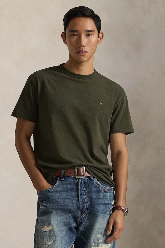 

Хлопковая футболка Polo Ralph Lauren, зеленый