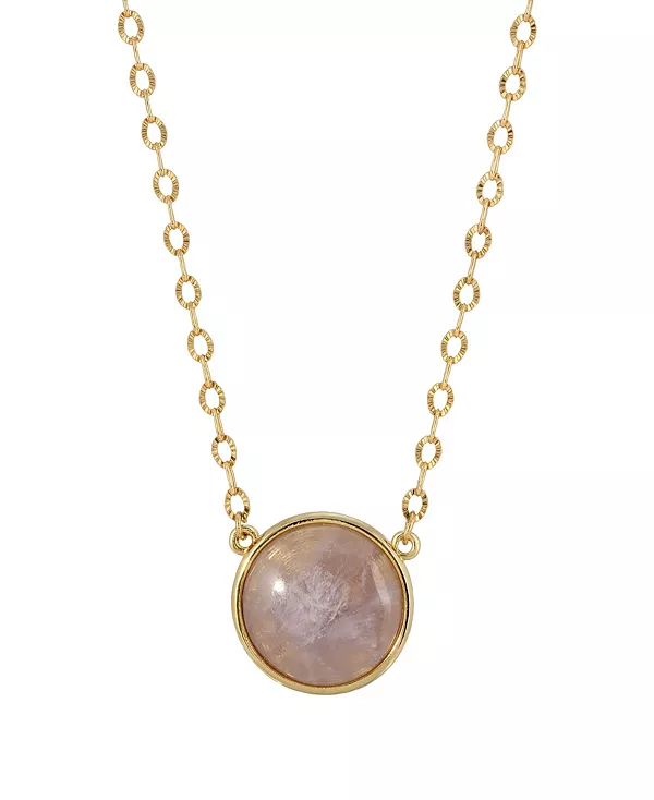 

Ожерелье с золотистой шапочкой и камнем Эми 2028, purple