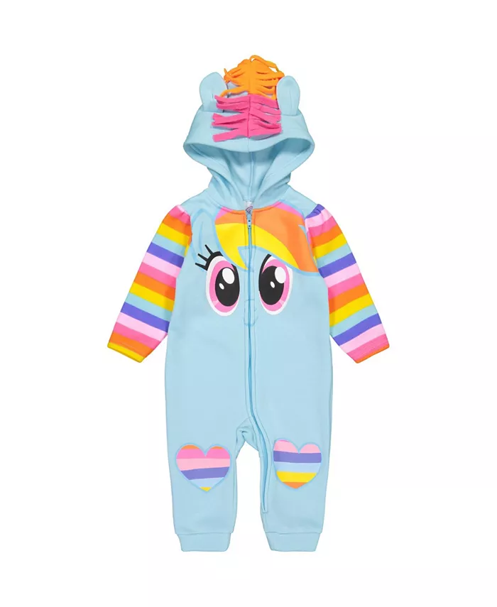 

Комбинезон для девочек My Pony Rainbow Dash с молнией, для новорожденных My Little Pony, синий