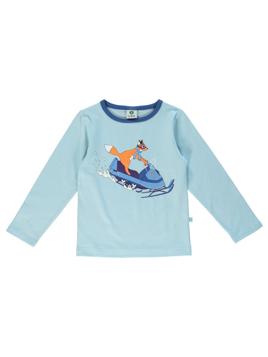 

Лонгслив Småfolk Shirt, цвет marine blue/light blue