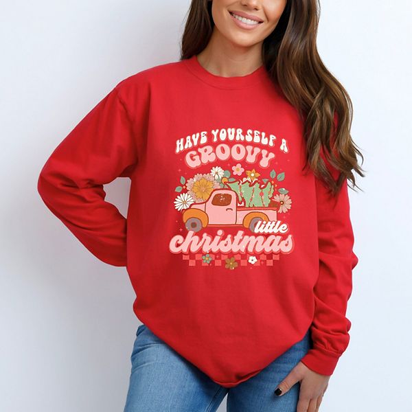 

Футболка с длинным рукавом Groovy little christmas truck Simply Sage Market, Red, Зеленый, Футболка с длинным рукавом Groovy little christmas truck Simply Sage Market, Red