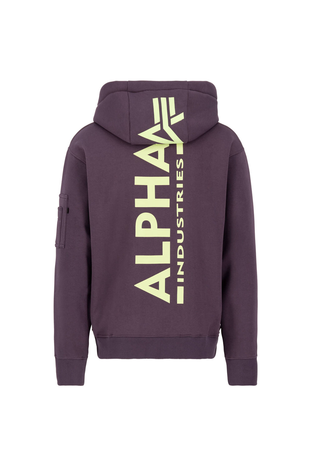 

Толстовка на молнии с принтом сзади Alpha Industries, фиолетовый