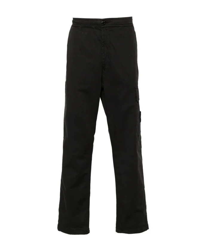 

Черные брюки-карго, осень-зима 2024 Stone Island, черный