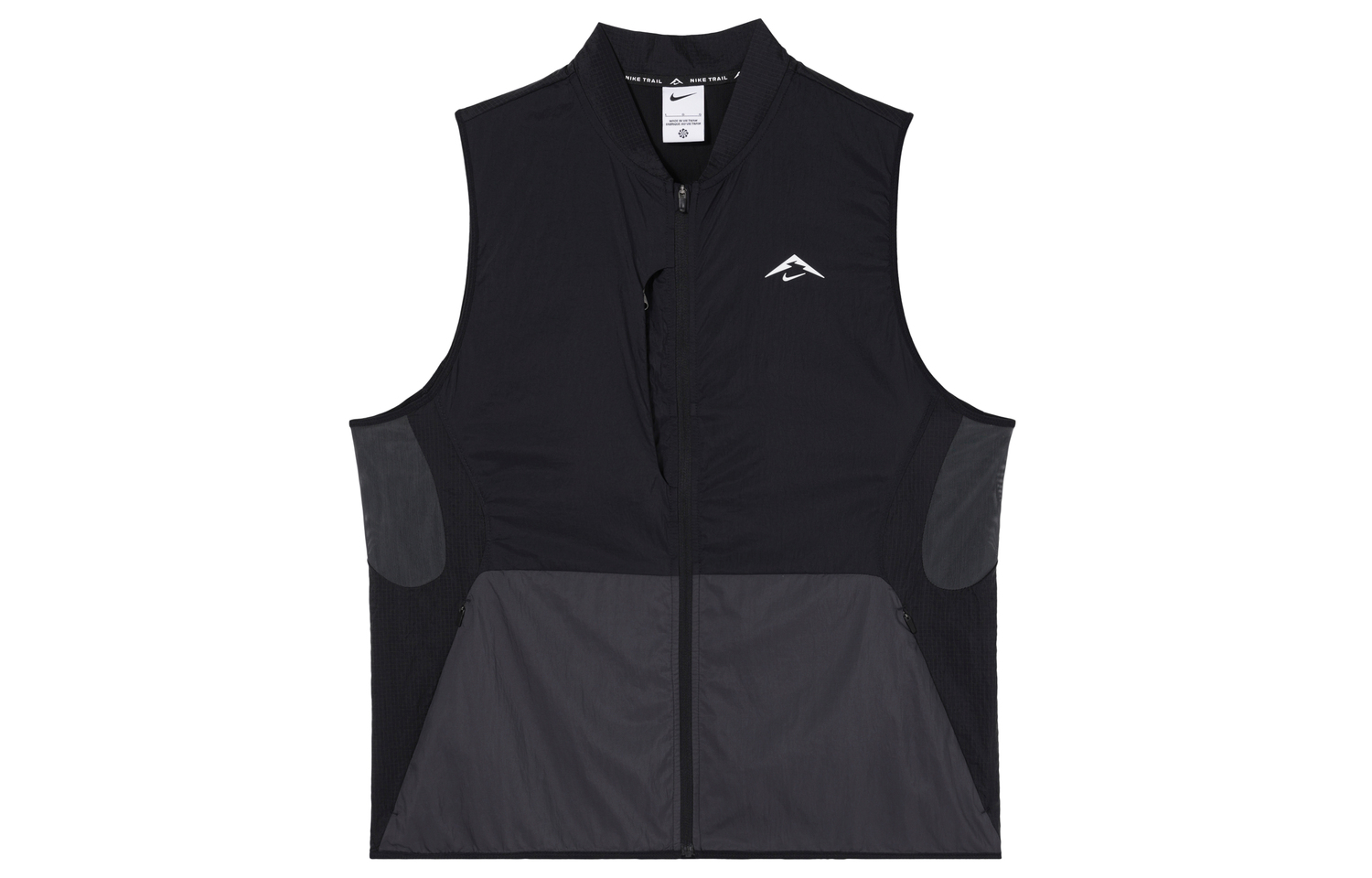 Жилет Trail Aireez Мужской Черный/Угольно-черный/Белый Горная Вершина Nike, Черный/Угольно-черный/Белый Горный — фото 2