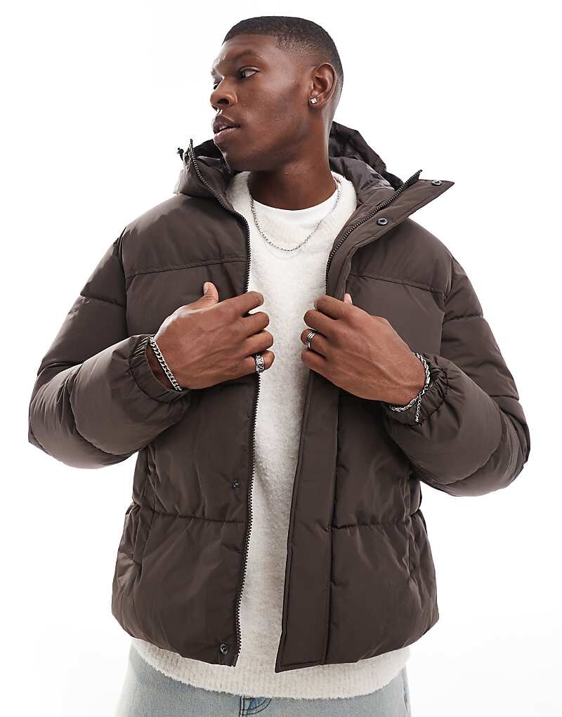 

Jack & Jones – Коричневая короткая утепленная куртка