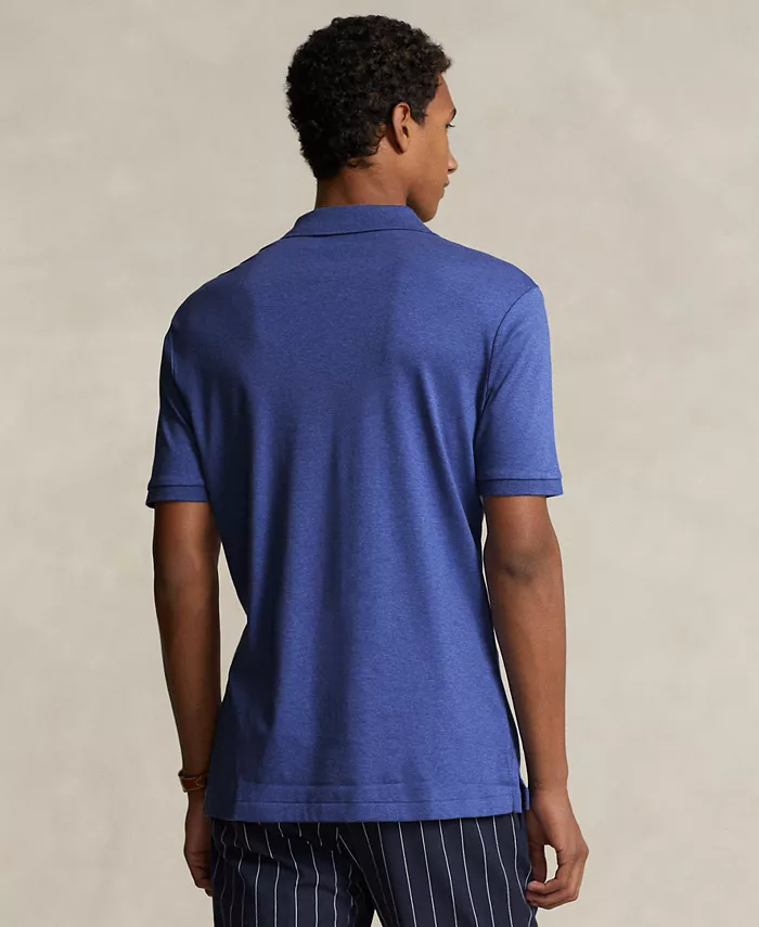 Мужская классическая поло из мягкого хлопка Polo Ralph Lauren, фиолетовый — фото 3