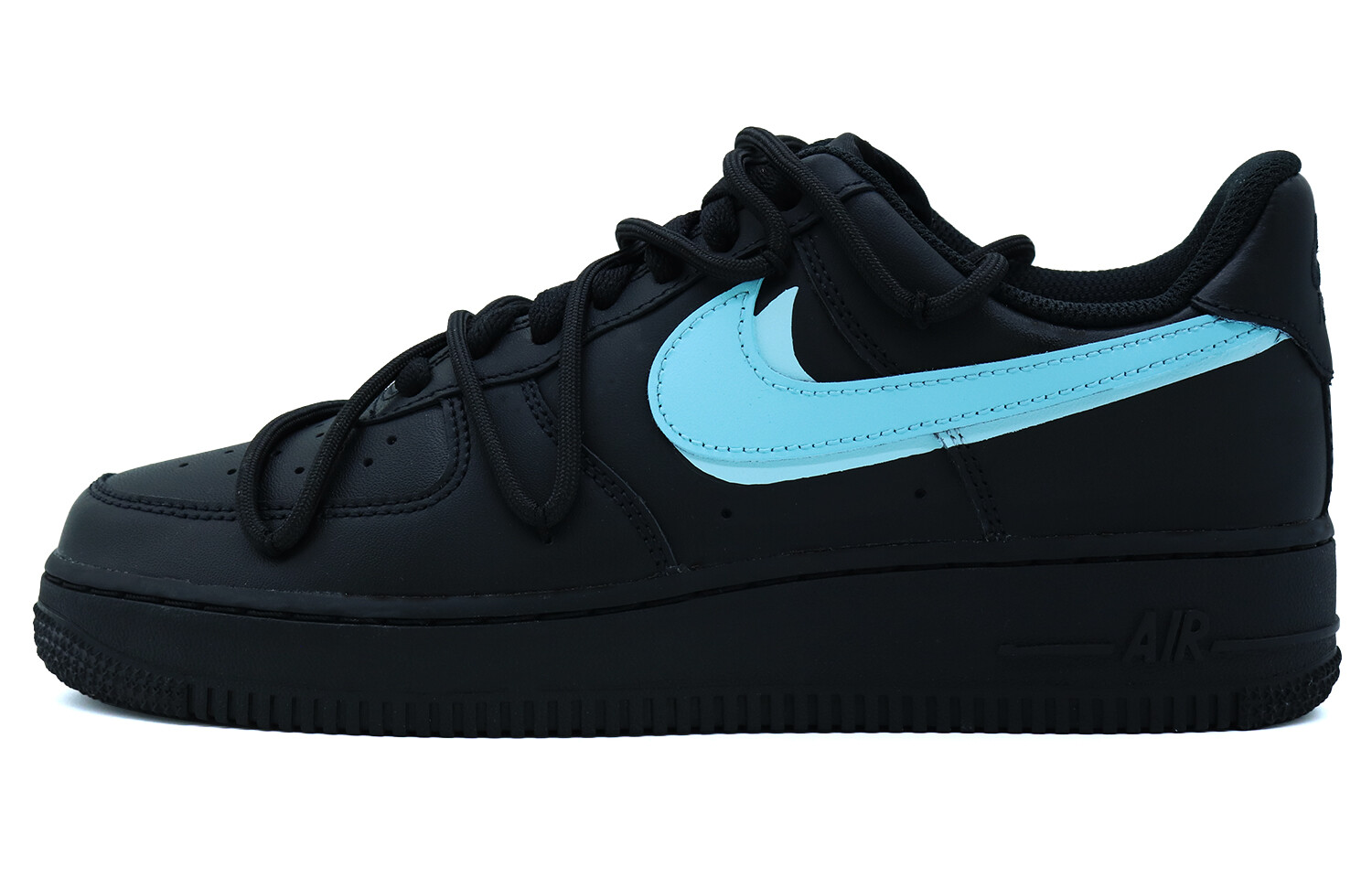 

Кроссовки Nike Air Force 1 Skateboarding Shoes Unisex Low-top Black/Blue, черный