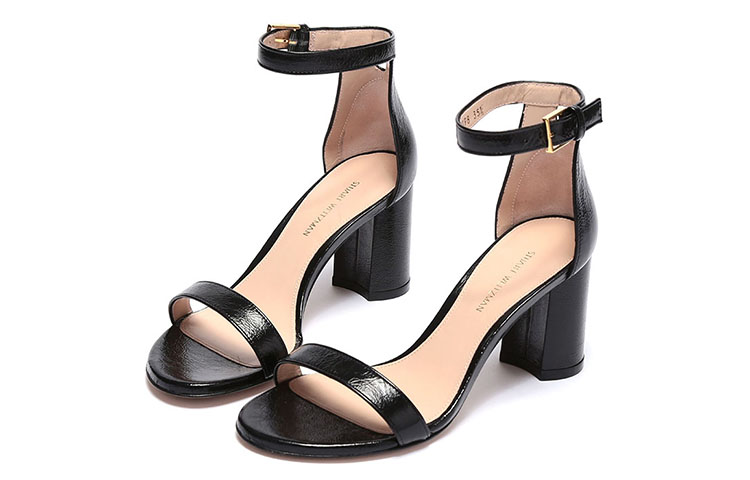 SW Модные сандалии на массивном каблуке 7,5 см женские черные Stuart Weitzman — фото 4
