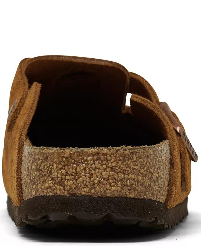 Женские замшевые кожаные сабо Boston с мягкой стелькой от Finish Line Birkenstock, бежевый — фото 3