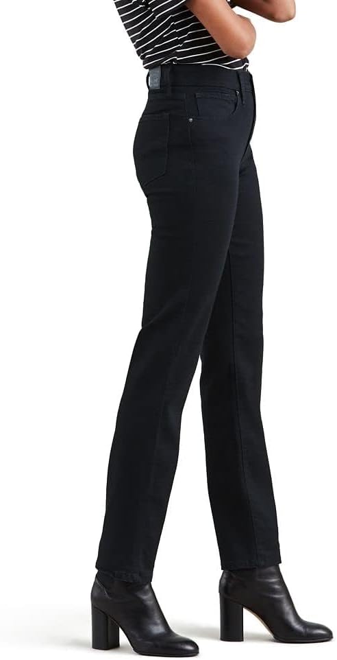 Женские джинсы Levi's 724 с высокой талией и прямым кроем, Soft Black — фото 3