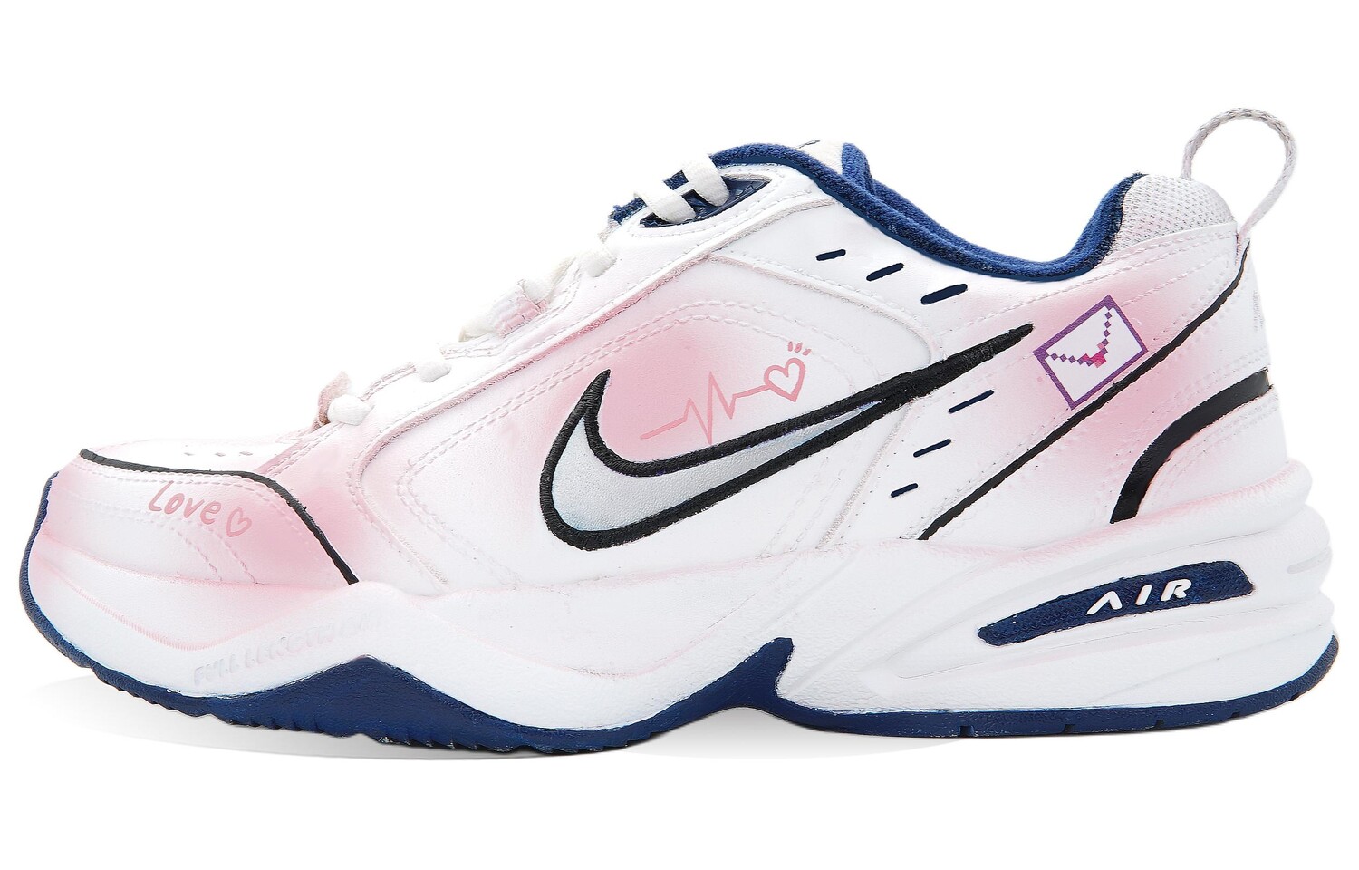 

Кроссовки Nike Air Monarch 4 Chunky Sneakers Unisex Low-top White/pink, розовый