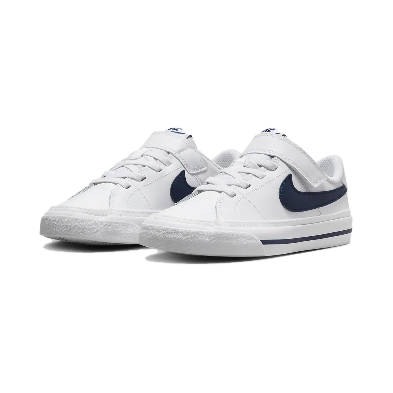Кроссовки для скейтбординга Court Legacy Kids PS Low-top Белый/Полуночно-темно-синий Nike, белый/синий — фото 3