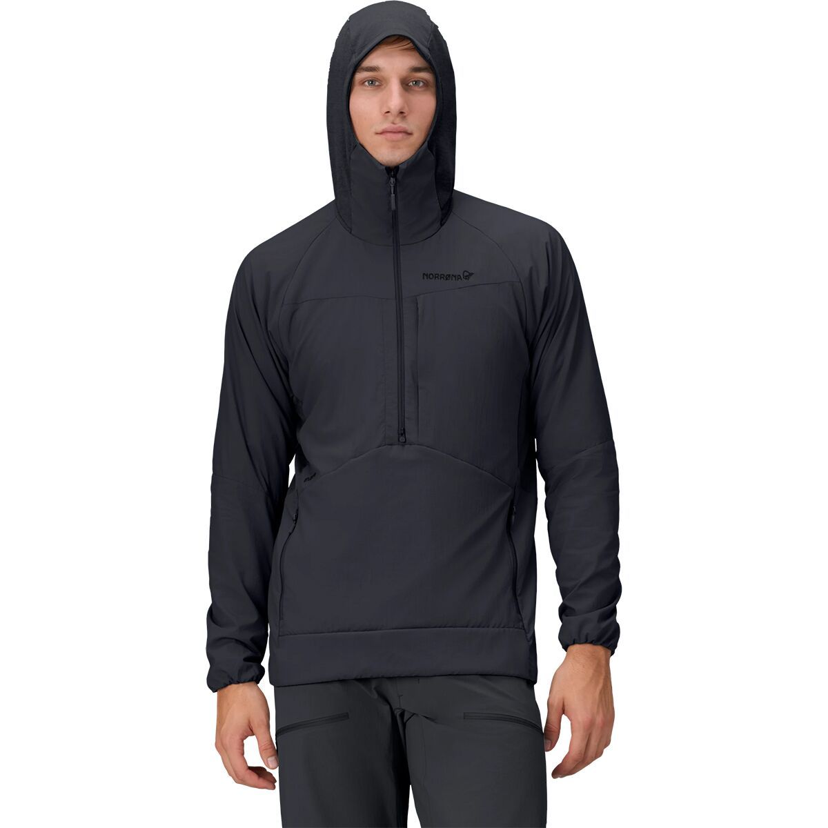 

Утепленная худи с молнией More octa zip Norrona, цвет caviar