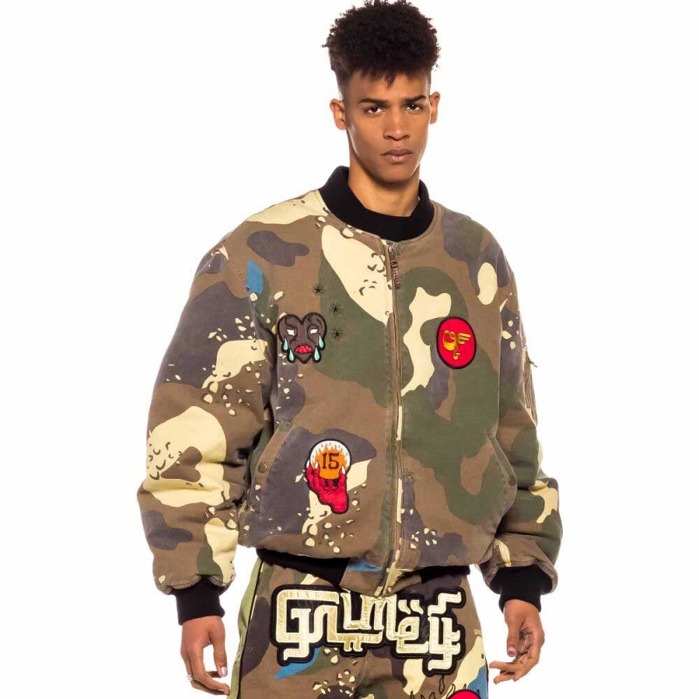 

Куртка Grimey Glorified Camo bomber, разноцветный