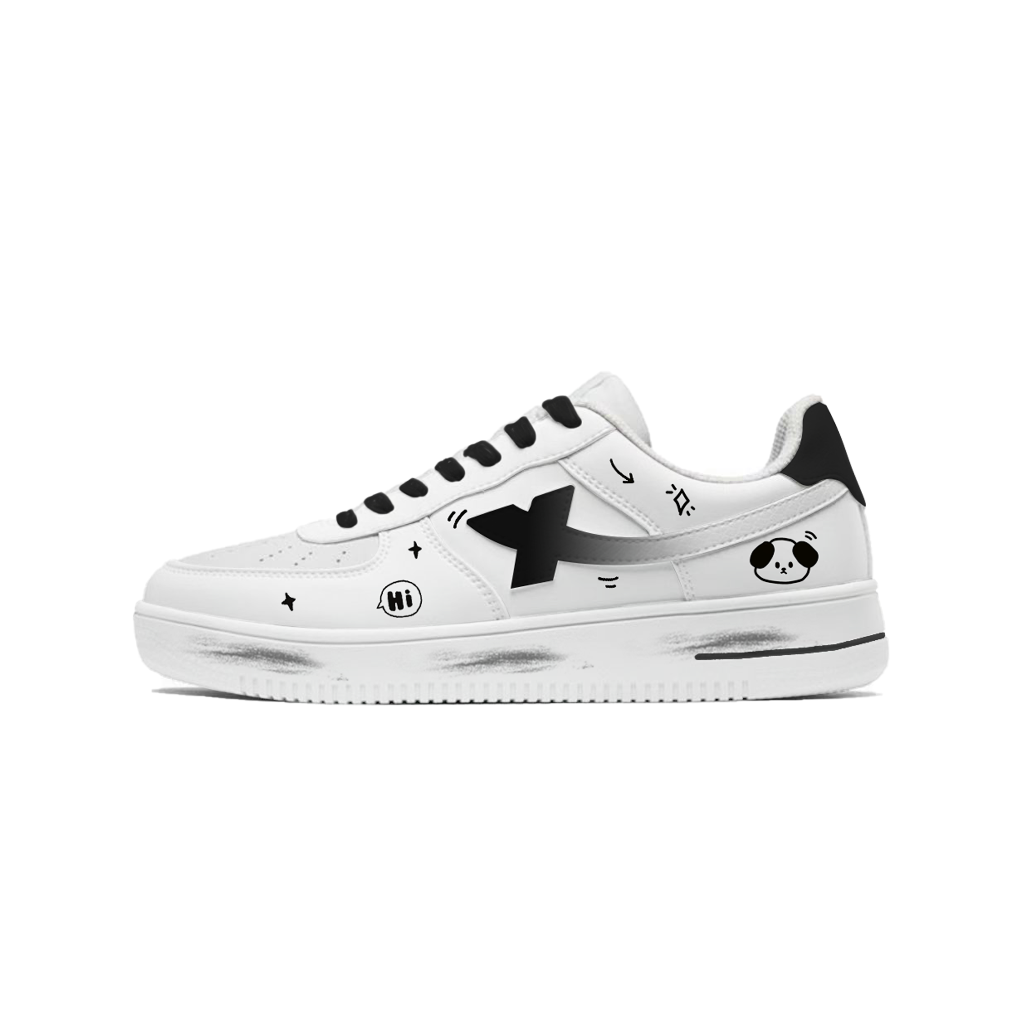 

Кроссовки Air Force One для скейтбординга, мужские, низкие XTEP, White Black
