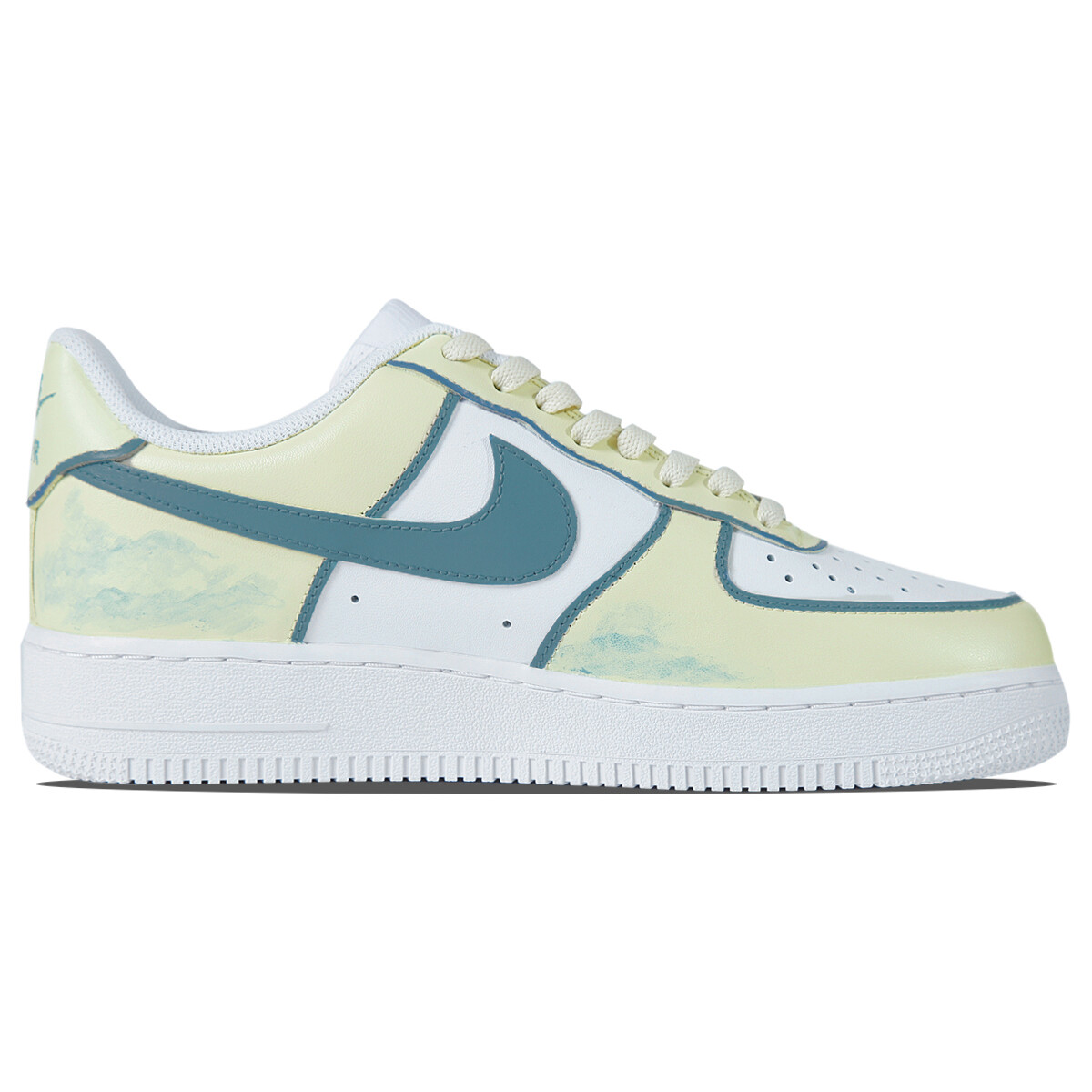 

Кроссовки Air Force 1 для скейтбординга мужские, низкие, желтый/синий Nike