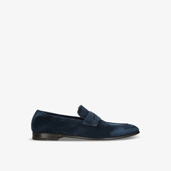 

L'asola замшевые пенни-лоферы Ermenegildo Zegna, синий