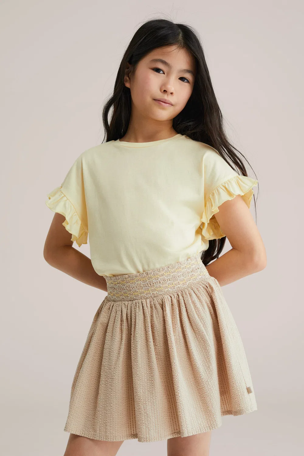 Футболка We Fashion, Light Yellow — фото 3