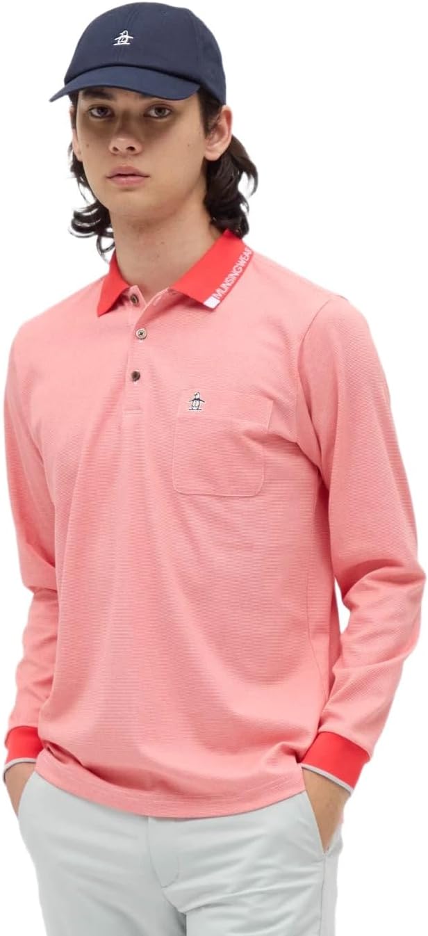 

Мужская поло-рубашка с длинным рукавом Manning Wear MG5FLS22M, с узором «пике», влагоотводящая, быстросохнущая, с защитой от УФ-излучения, для игры в гольф Munsingwear, оранжевый