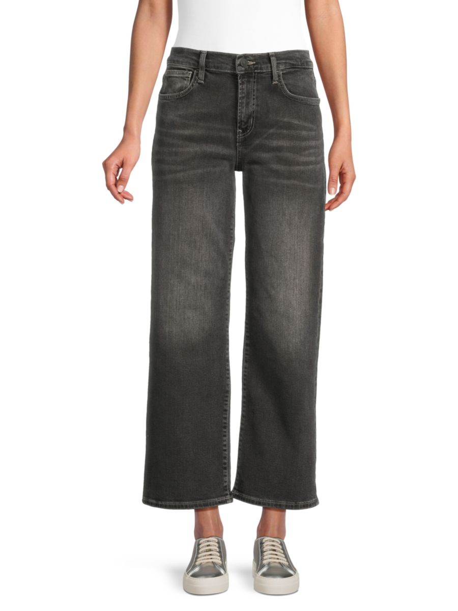 

Джинсы Rosalie с высокой талией и заниженной талией Hudson Jeans, черный
