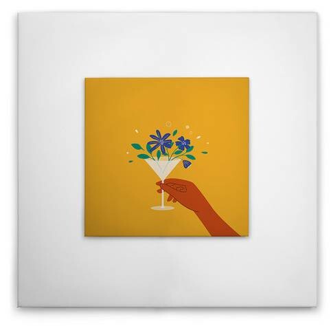 

Картина на холсте A.S. Création Flower Glass 1 цвет gelbweissblaugrünbraun