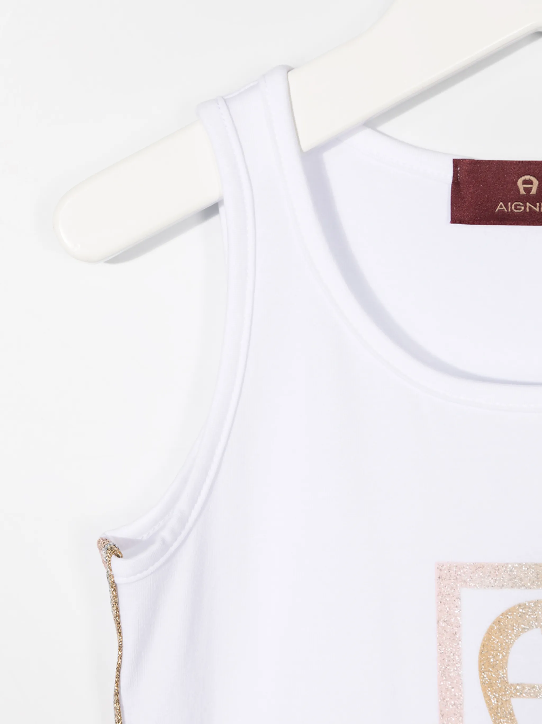 Платье с короткими рукавами и логотипом Aigner Kids, розовый — фото 3