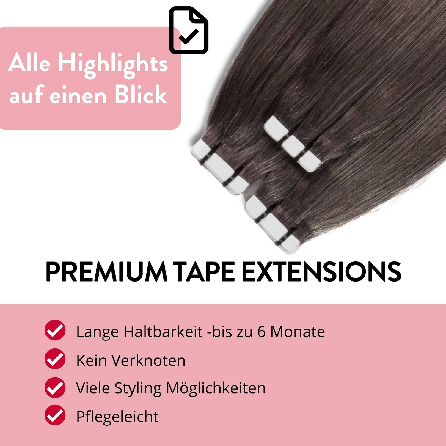 Накладные волосы tape extensions premium echthaar #6/0 dunkelblond Hair2Heart, 60cm, количество 1 шт. — фото 3