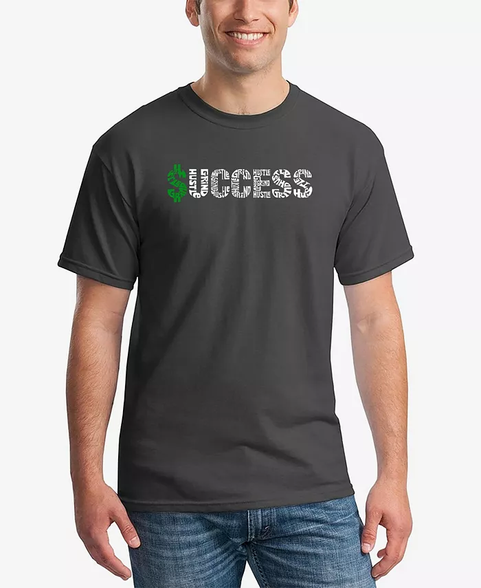

Мужская футболка с коротким рукавом Success Word Art LA Pop Art, серый